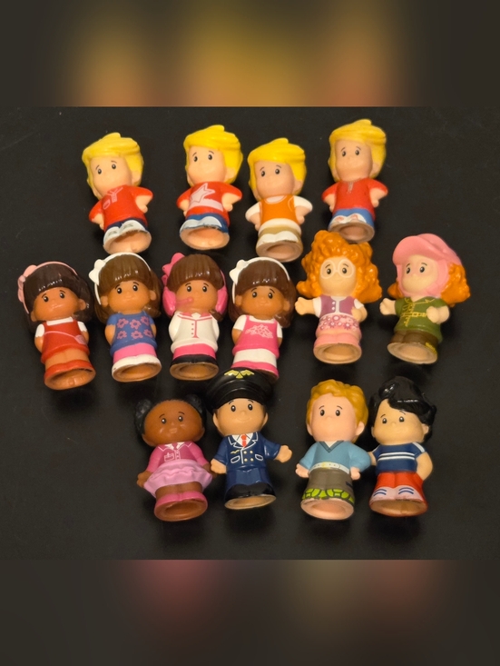Fisher-Price Other - Slim Little People Lot Of 14 - Eddie Tessa Sofie Mia Koby Pilot